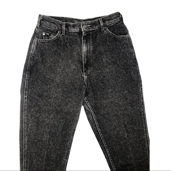 Vintage Lee Tapered High Rise Mom Jeans Black Wash Sz 12 Petite - Picture 6 of 14